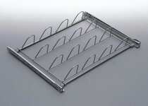 Výsuvná polica na topánky,strieborný lak /Rejs