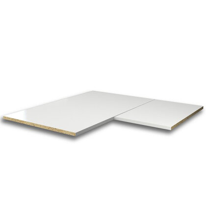 Polica S52 do spodnej roh. skrinky lámacej 940x940, biela