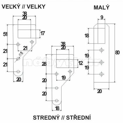 Montážny pliešok Veľký