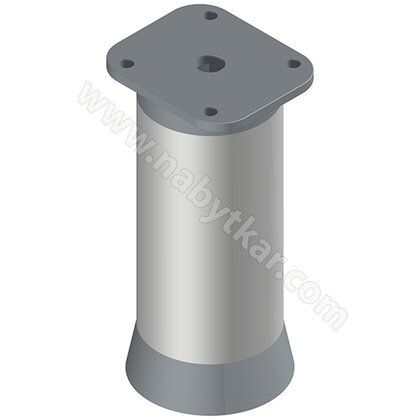 Nábytk.noha NA6 valec šikmí plast, hliník Nábytk.noha NA6 valec šikmí plast, hliník