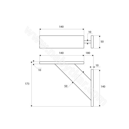 Vzpera pol.šikmá ŠTVORCOVÁ V-173, hliník /Rejs Vzpera pol.šikmá ŠTVORCOVÁ V-173, hliník /Rejs