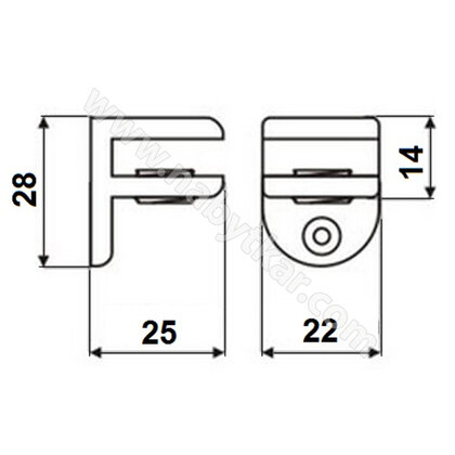 Podperka MP4004, chróm / Gamet