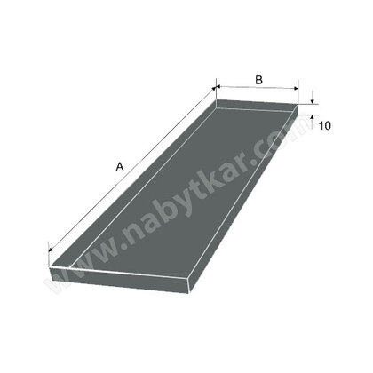 Wall sys. - Sklo 10mm L-400mm