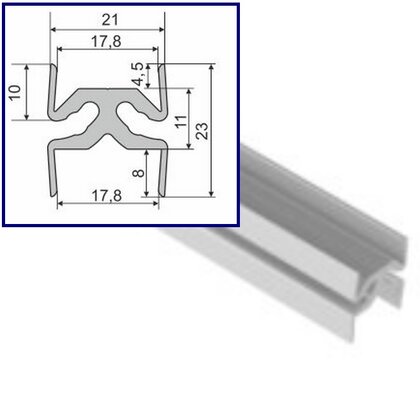 Wall sys. - Profil obojstranný dl. 3500mm