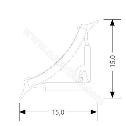 Lišta tesn.na prac. dosku COMPAKT LINE Lišta tesn.na prac. dosku COMPAKT LINE