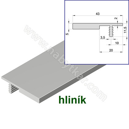 Profil UKW 12, L-3,5m HLINÍK