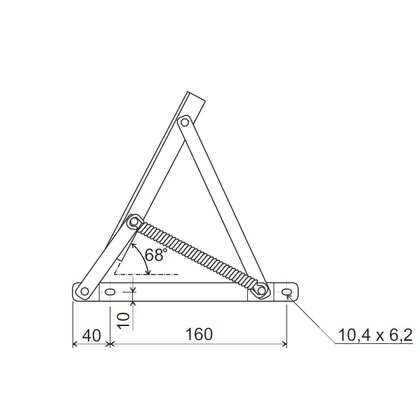 Postel. výklop.kov. bočné na 1-posteľ, zinok KP3
