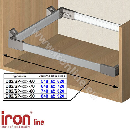 Výs.kôš K03-90,drôtený+relig-vysoký,mat.chróm /Iron line