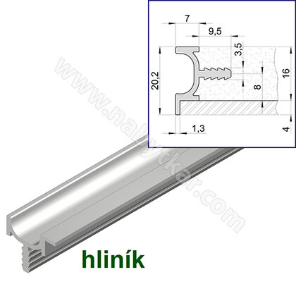 Profil UKW 15, L-3,5m HLINÍK