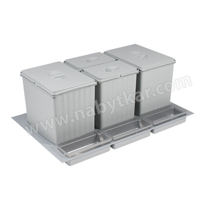 Kôš na odpadky ART938 do zásuvky 90 cm, sivý