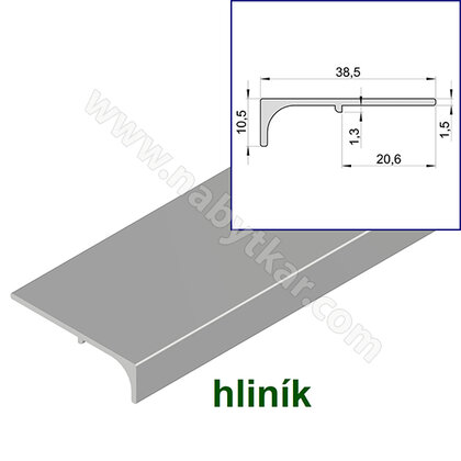 Madlo U10 hliník - 3,5m