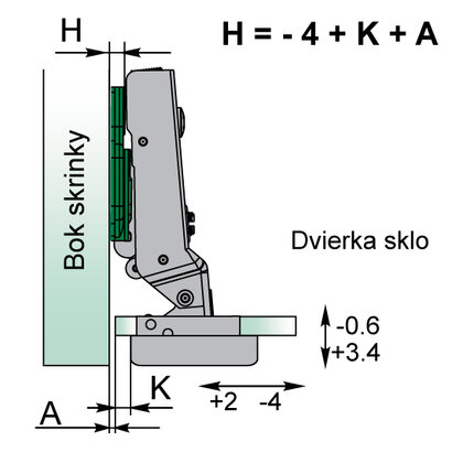 Záves Sklo - Vložený s tlmením Exclusive 95°/Swell