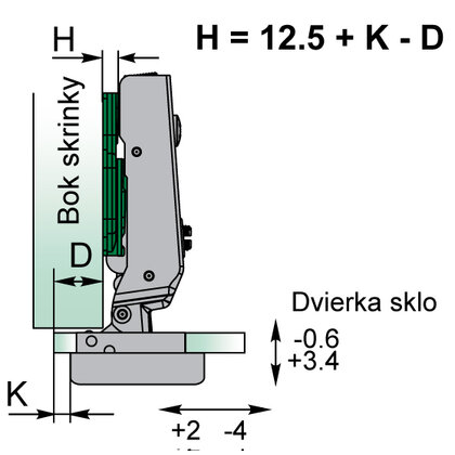 Záves Sklo - Naložený s tlmením Exclusive 95°/Swell Záves Sklo - Naložený s tlmením Exclusive 95°/Swell