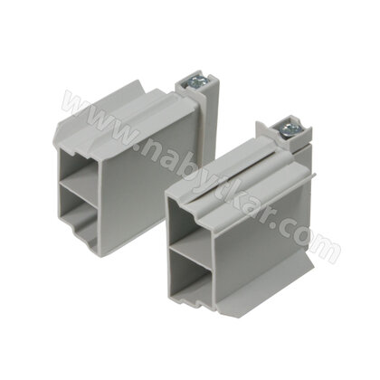 Krytka do zamkovej lišty s brzdou, sivá