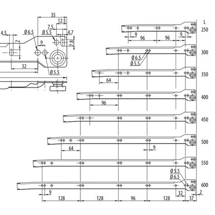 Vodiaca lišta zásuvková /GT