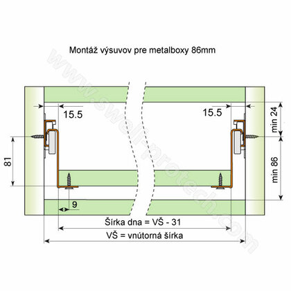 Metalbox, mal. striebro /Swell