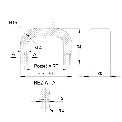 Madlo F009 - hliník