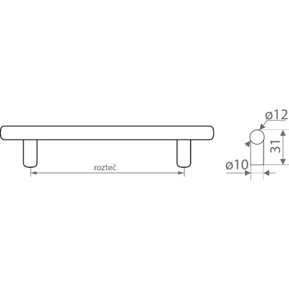 Relingové madlo 1004, chróm