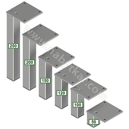 Nábytk.noha N 30X30 B, hliník /Zobal Nábytk.noha N 30X30 B, hliník /Zobal