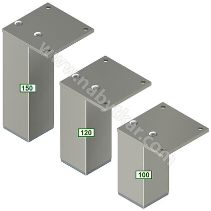 Nábytk.noha N 45X45B, Inox / Zobal