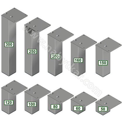 Nábytk.noha N 45X45 B, hliník Nábytk.noha N 45X45 B, hliník