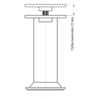 Nábytk.noha NA10 C00 s reguláciou, hliník Nábytk.noha NA10 C00 s reguláciou, hliník