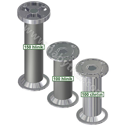 Nábytk.noha NA10 C00 s reguláciou, hliník Nábytk.noha NA10 C00 s reguláciou, hliník