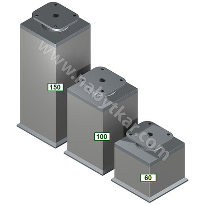 Nábytk.noha N 60x60 B "big" , hliník