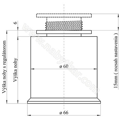 Nábytk.noha VALEC "big" , hliník Nábytk.noha VALEC "big" , hliník