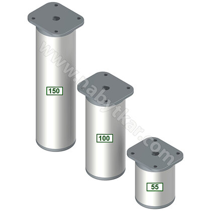 Nábytk.noha NA6 valec, hliník Nábytk.noha NA6 valec, hliník