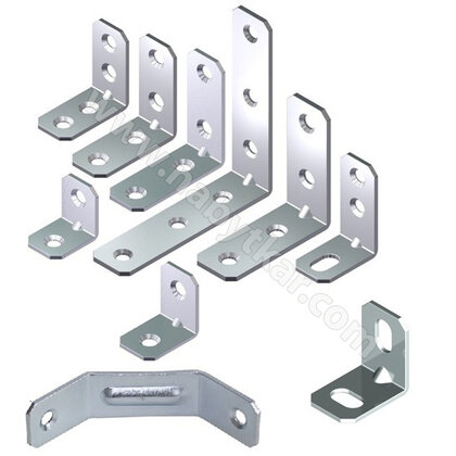 Uholník kovový jednoradové dierovanie, zinok