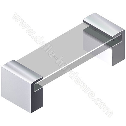 Madlo F100 - 096 mm, sklo transparent + chróm / Dalle 