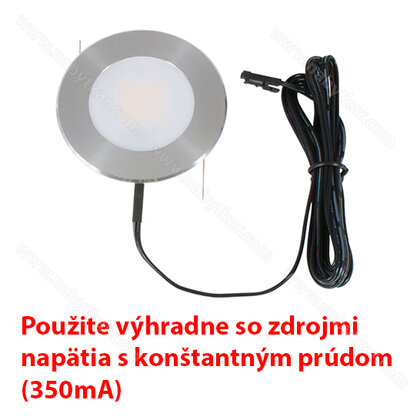LED bodovka - VO65, 3.0W, 350mA, biela neutrál, hliník / Hecca LED bodovka - VO65, 3.0W, 350mA, biela neutrál, hliník / Hecca