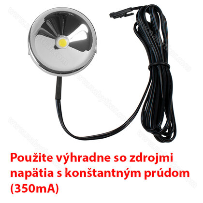 LED bodovka - VO30, 1.0W, 350mA, biela neutrál, chróm / Hecca LED bodovka - VO30, 1.0W, 350mA, biela neutrál, chróm / Hecca