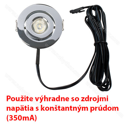 LED bodovka - VO54, 1.0W, 350mA, biela neutrál / Hecca