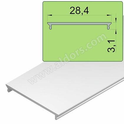 LUX Krytka na koľaj spodnú hladká, hliník