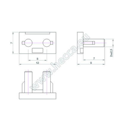 LED PROFIL - 07x10mm MINI, Koncovka - sivá (1 kpl= 2 ks) LED PROFIL - 07x10mm MINI, Koncovka - sivá (1 kpl= 2 ks)