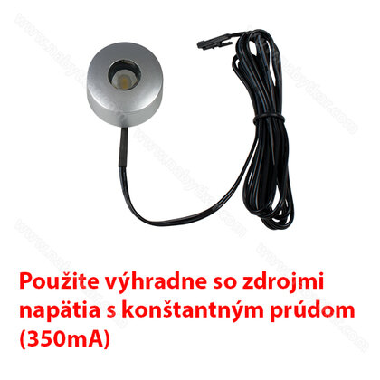 LED bodovka - NO32, 1.0W, 350mA, biela neutrál, mal.striebro / Hecca LED bodovka - NO32, 1.0W, 350mA, biela neutrál, mal.striebro / Hecca