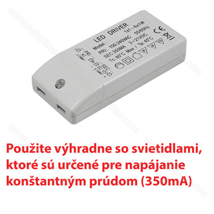 LED trafo MA vstup:100-240V, vystup:350mAV, 06W / Hecca LED trafo MA vstup:100-240V, vystup:350mAV, 06W / Hecca