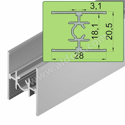 LUX Profil prechodový, 18mm