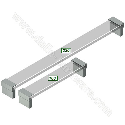 Madlo F120 - matný chróm