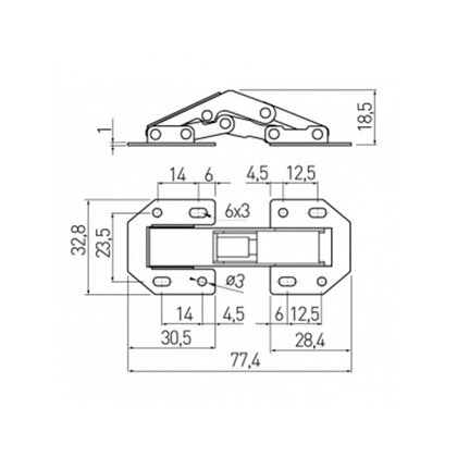 Záves naložený bez vrtania malý Záves naložený bez vrtania malý