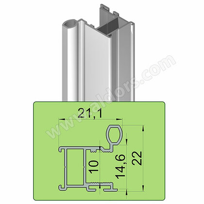 ECO Madlo ALOS, 10mm, 2,70m, hliník ECO Madlo ALOS, 10mm, 2,70m, hliník