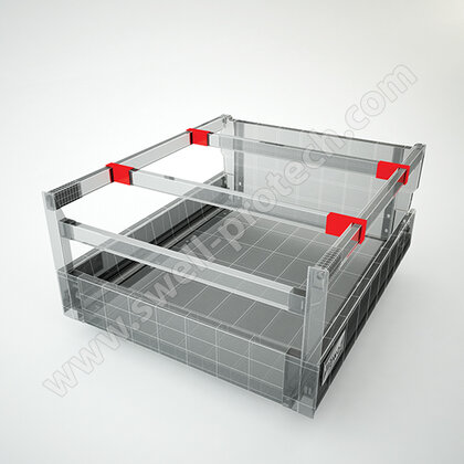 EVOLUTION 86 Uchytenie priečneho hranatého relingu EVOLUTION 86 Uchytenie priečneho hranatého relingu