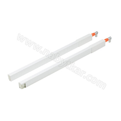 Reling hranatý ANTARO 450 biely L+P /Blum