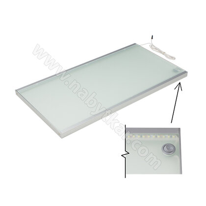 LED dno s vypínačom do 700mm, 664 x 296mm, 12V/12W bez transformátora