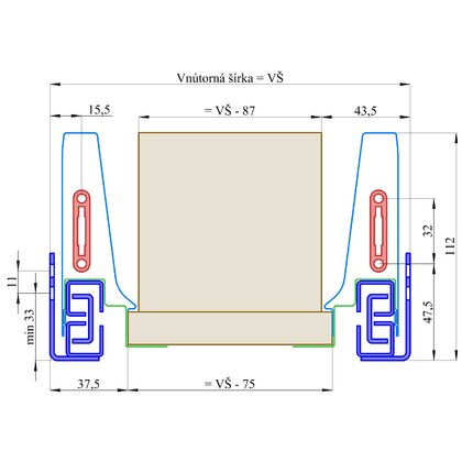 EVObox Evolution 100 - A01 - výška bočnice 100 mm