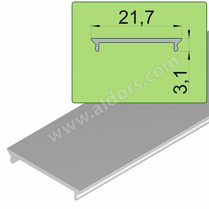 ECO Krytka na koľaj spodnú,pre 10 mm, hliník