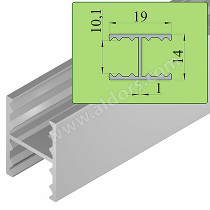 UNI Profil prechodový jednoduchý, 10mm, hliník UNI Profil prechodový jednoduchý, 10mm, hliník