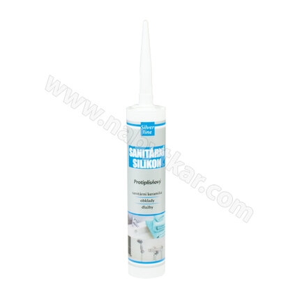 Silikon sanitárny 280 ml biely SILVER line  / Den Br. Silikon sanitárny 280 ml biely SILVER line  / Den Br.